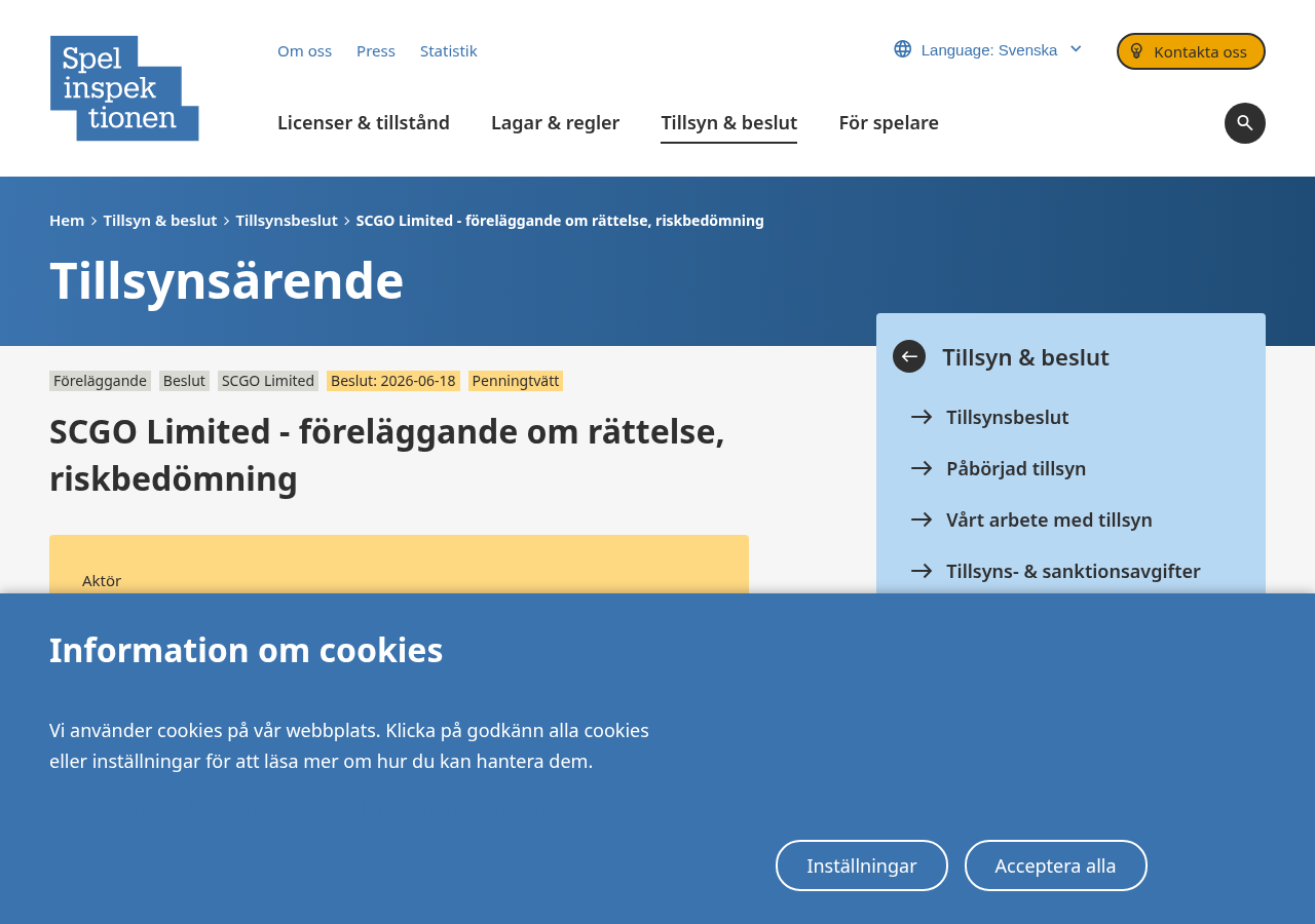 Daterad källfångst från spelinspektionen.se