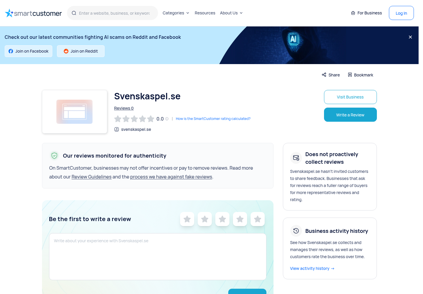 Daterad fångst av den oberoende användarprofilen för svenskaspel.se