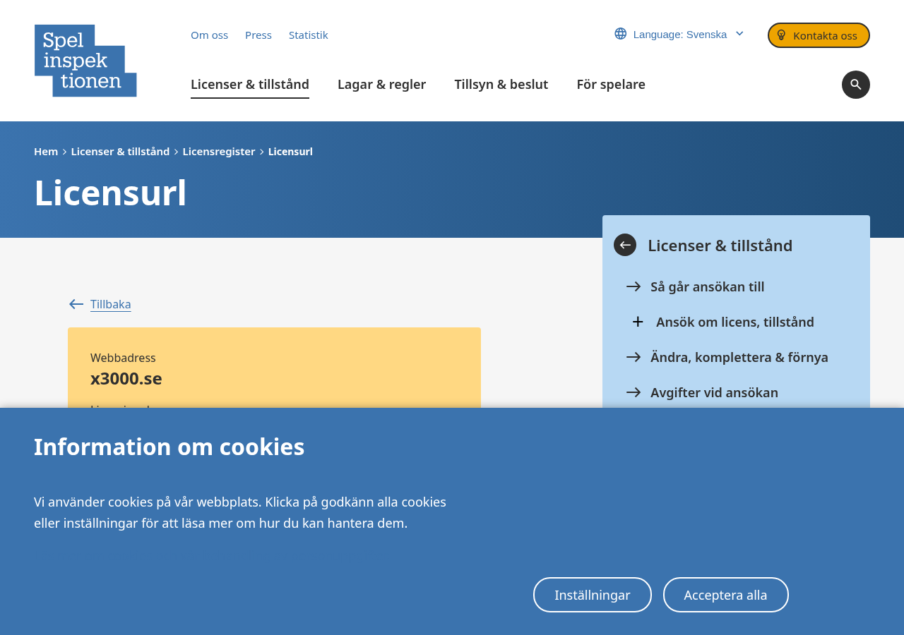 Fångst av daterad primär registreringskälla för X3000
